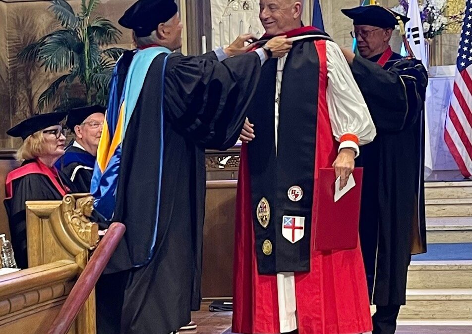 Claremont School of Theology awards honorary doctorate to Bishop John Harvey Taylor